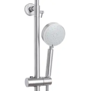 Душова стійка універсальна Lidz Aria 1120 на два споживача LDARI1120NKS46112 Nickel №3
