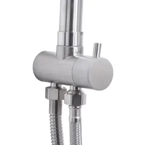 Душова стійка універсальна Lidz Aria 1120 на два споживача LDARI1120NKS46112 Nickel №4