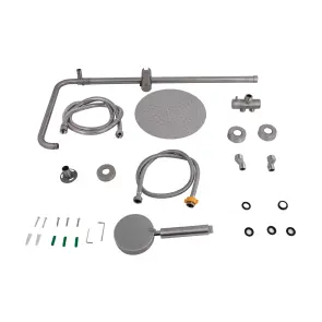 Душова стійка універсальна Lidz Aria 1120 на два споживача LDARI1120NKS46112 Nickel №8