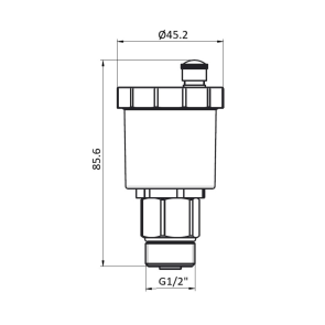 Воздухоотводчик Thermo Alliance Forte 1/2"С хром, автоматический TAF28115 №6