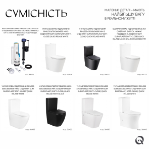 Qtap WDI комплект арматури для бачка унітазу з подвійною круглою кнопкою змиву 5,6 см та клапаном нижньої подачі води, 3/6L CHR №5