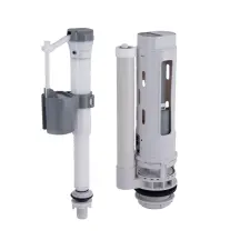 Qtap HY3 (Nando) комплект арматуры для бачка унитаза с двойной круглой кнопкой смыва 4,8 см и клапаном нижней подачи воды, 3/6L CHR