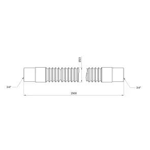 Шланг слив Thermo Alliance Standart для стиральной машины 250 см SD096W250 №2