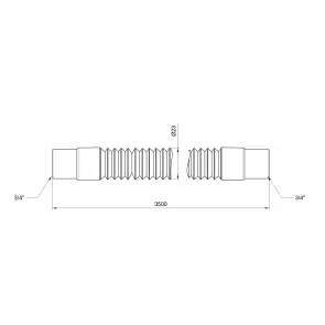 Шланг слив Thermo Alliance Standart для стиральной машины 350 см SD096W350 №3