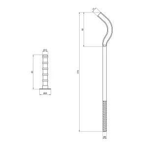 Крепление Thermo Alliance Standart на чугунный радиатор 10х280 мм SD113280 №2
