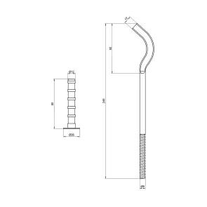 Кріплення Thermo Alliance Standart на чавунний радіатор 10х250 мм SD113250 №4
