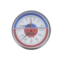 Термоманометр Icma 1/2" 0-6 бар, заднее подключение №259