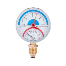 Термоманометр Thermo Alliance Standart 80 мм 1/2", нижнее подключение SD1724B