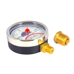 Термоманометр Thermo Alliance Standart 80 мм 1/2", нижнє підмикання SD1724B №3