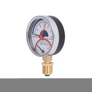 Термоманометр Thermo Alliance Standart 80 мм 1/2", нижнє підмикання SD1726B №3