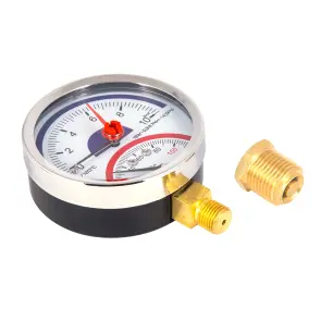 Термоманометр Thermo Alliance Standart 80 мм 1/2", нижнее подключение SD17210B №3