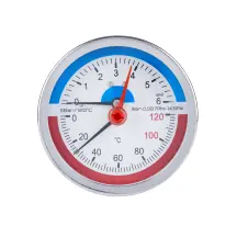 Термоманометр Thermo Alliance Standart 80 мм 1/2", заднее подключение SD1736B