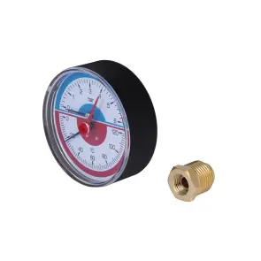Термоманометр Icma 1/2" 0-6 бар, заднє підключення №259 №11