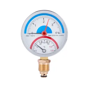 Термоманометр Thermo Alliance Standart 80 мм 1/2", нижнє підмикання SD1724B №6