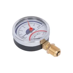 Термоманометр Thermo Alliance Standart 80 мм 1/2", нижнє підмикання SD1726B №14