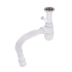 Сифон для раковины Lidz (WHI) 60 06 Y002 00 с отводом для стиральной машины (выход 50 мм) №4