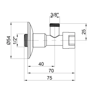 Кран приборный буксовый Icma 1/2"х3/8" угловой №519 №5