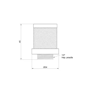 Сітка зворотного клапана Thermo Alliance Standart 1/2" SD245W15 №3