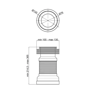 Гибкая труба для унитаза Lidz (WHI) 60 01 G001 00 длина 370 мм №2
