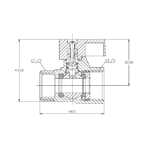 Кран кульовий "міні" Thermo Alliance Forte 1/2" ВЗР SF266W15 №3