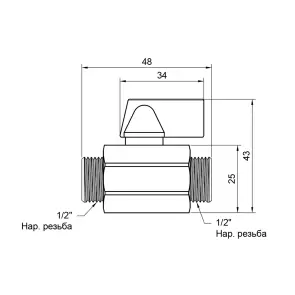 Кран шаровой Thermo Alliance Standart "Mini" 1/2" ЗР SD189W15 №3