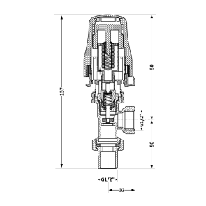 Кран Thermo Alliance Standart RTL угловой 1/2"ВЗ TAS01515 №2