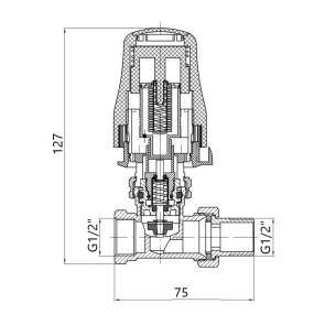 Кран Thermo Alliance Standart RTL прямой 1/2"ВЗ TAS01615 №3