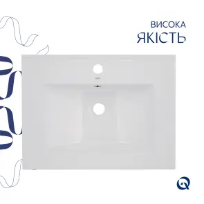 Раковина Qtap Albatross 620х460х180 White без донного клапана QT01113060CW1 №3