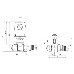 Термокомплект Icma 1/2" з антипротіканням прямий №KIT_1100+775-940+815-940 №3