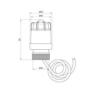 Термоголовка Thermo Alliance Standart М30х1,5 (30-70℃) с выносным датчиком TAS34170 №2