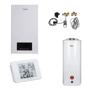 Комплексне рішення Thermo Alliance для котельні: електричний котел 10 кВт + комплект підключення бойлера + комбінований підлоговий водонагрівач 100 л №1