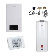 Комплексное решение Thermo Alliance для котельной: электрический котел 6 кВт + комплект бойлера + комбинированный напольный водонагреватель 100 л