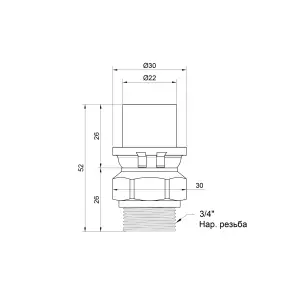 Переходник пресс Icma 20х3/4" УР №402 №2