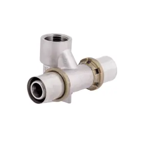 Пресс-фитинг Icma тройник 1/2"вх20 настенный проходной № 422 №1