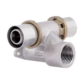 Пресс-фитинг Icma тройник 1/2"вх20 настенный проходной № 422 №4