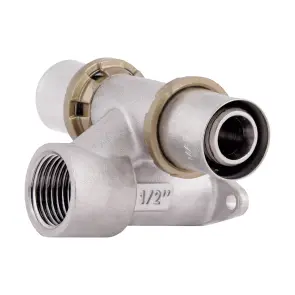 Пресс-фитинг Icma тройник 1/2"вх20 настенный проходной № 422 №5