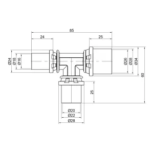 Трійник прес Icma 16х20х26 №406 №3
