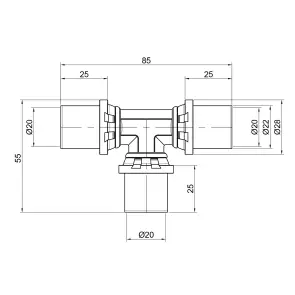 Трійник прес Icma 20х20х20 №406 №2