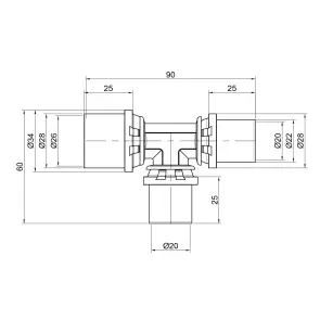 Трійник прес Icma 20х20х26 №406 №3