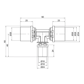 Трійник прес Icma 26х16х26 №406 №3