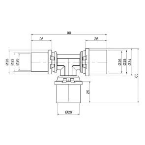 Трійник прес Icma 26х26х20 №406 №3