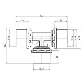 Трійник прес Icma 32х32х32 №406 №3