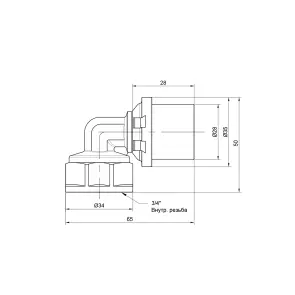 Кутик прес Icma 26х3/4" ВР №405 №3