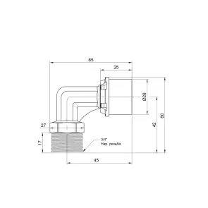 Уголок пресс Icma 26х3/4" УР №404 №3