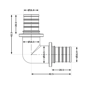 Кут натяжний Icma №1035 d25х3,5 851035GW05 №6