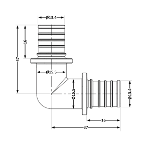 Кут натяжний Icma №1035 d16х2,2 851035BO05 №6