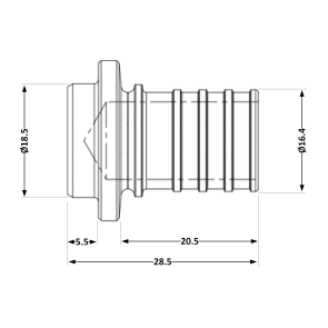 Заглушка натяжна Icma №1042 d20х2,8 851042GW05 №4