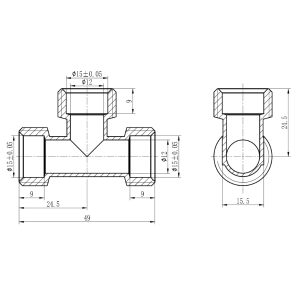 Тройник обтискний Thermo Alliance Forte 16 SF176W161616 №2