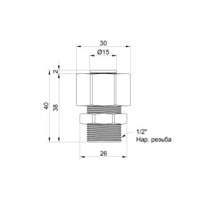 Перехідник обтискний Thermo Alliance Standart 20х1/2" ЗР SD154W2015 №2