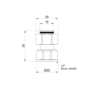 Переходник обжимной Thermo Alliance Standart 16х1/2" ВР SD153W1615 №2